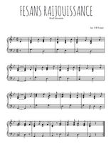 Téléchargez l'arrangement pour piano de la partition de Fesans raijouissance en PDF